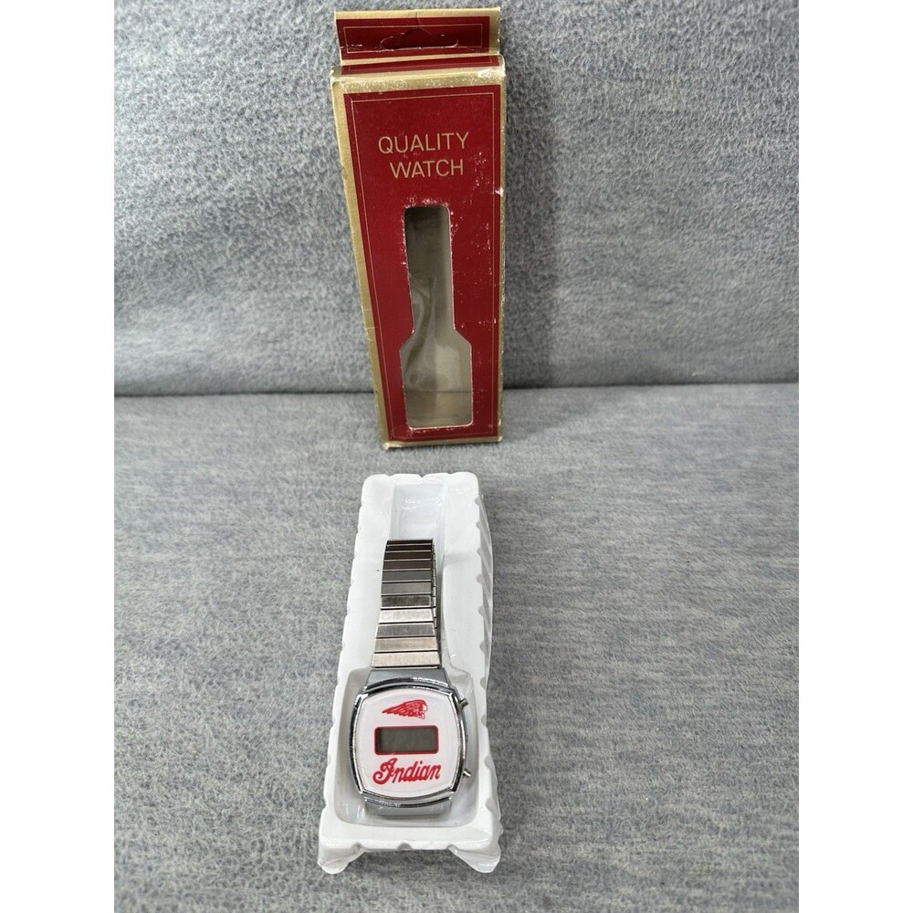 INDIAN Vintage Advertising Silver Tone Quality Digital Mechanical Analog Watch